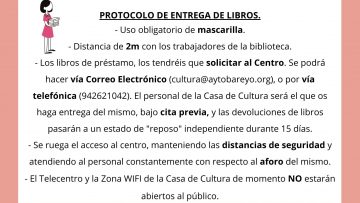 REAPERTURA DE LA BIBLIOTECA MUNICIPAL Y PRÉSTAMO DE LIBROS.