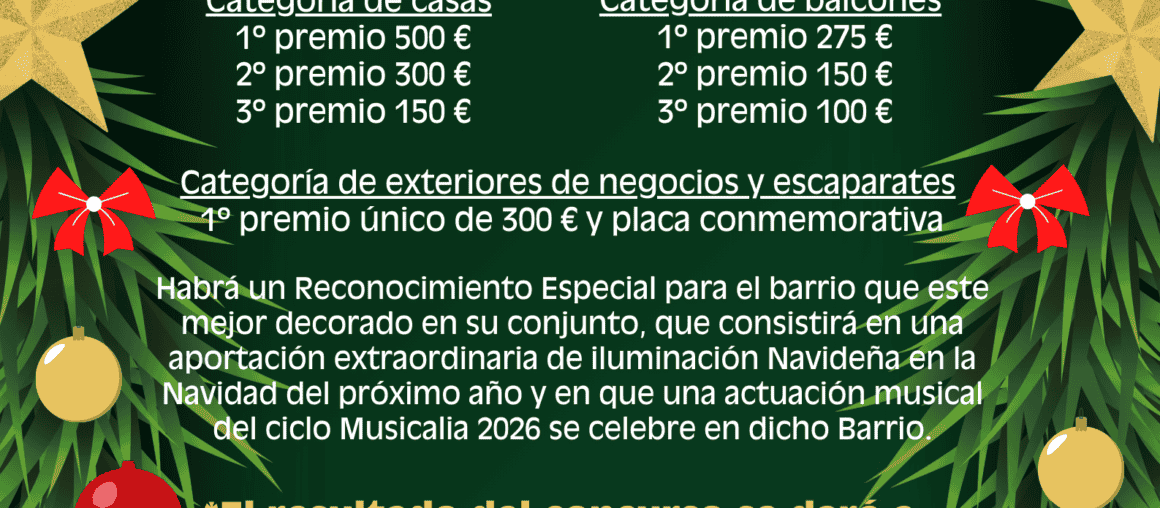 Resolución del Concurso de Decoración Navideña "Pon una luz en tu ventana"