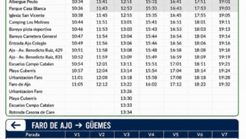 AUTOBUSES GÜEMES-BAREYO-AJO.